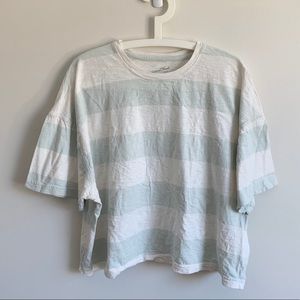 Striped midi crop top
